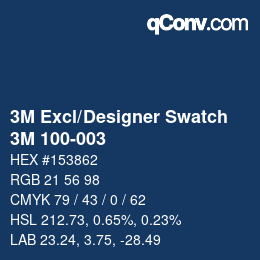 Code couleur: 3M Excl/Designer Swatch - 3M 100-003 | qconv.com