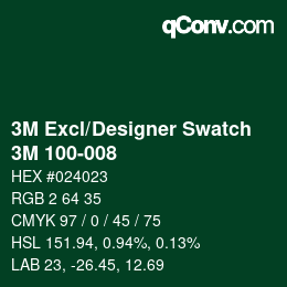 カラーコード: 3M Excl/Designer Swatch - 3M 100-008 | qconv.com