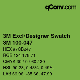 Código de color: 3M Excl/Designer Swatch - 3M 100-047 | qconv.com