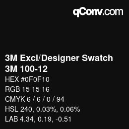 Código de color: 3M Excl/Designer Swatch - 3M 100-12 | qconv.com