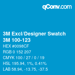 カラーコード: 3M Excl/Designer Swatch - 3M 100-123 | qconv.com