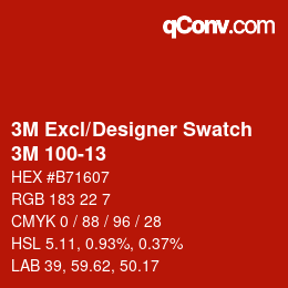 Código de color: 3M Excl/Designer Swatch - 3M 100-13 | qconv.com