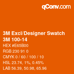 Code couleur: 3M Excl/Designer Swatch - 3M 100-14 | qconv.com