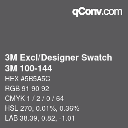 Código de color: 3M Excl/Designer Swatch - 3M 100-144 | qconv.com