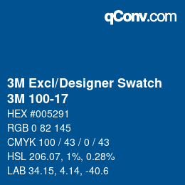 Código de color: 3M Excl/Designer Swatch - 3M 100-17 | qconv.com