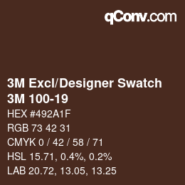 カラーコード: 3M Excl/Designer Swatch - 3M 100-19 | qconv.com