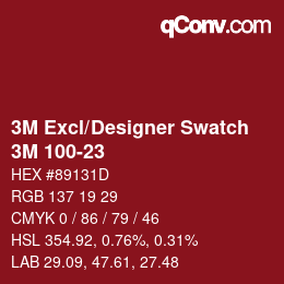 Farbcode: 3M Excl/Designer Swatch - 3M 100-23 | qconv.com