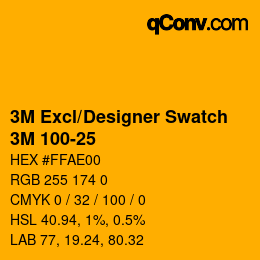 Farbcode: 3M Excl/Designer Swatch - 3M 100-25 | qconv.com