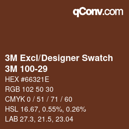 Código de color: 3M Excl/Designer Swatch - 3M 100-29 | qconv.com