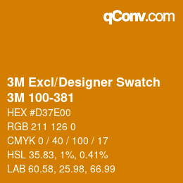 Farbcode: 3M Excl/Designer Swatch - 3M 100-381 | qconv.com