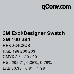 Code couleur: 3M Excl/Designer Swatch - 3M 100-384 | qconv.com