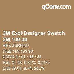 カラーコード: 3M Excl/Designer Swatch - 3M 100-39 | qconv.com