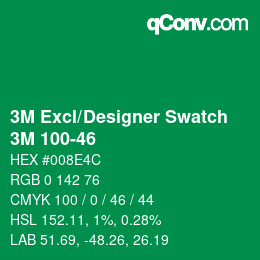 カラーコード: 3M Excl/Designer Swatch - 3M 100-46 | qconv.com