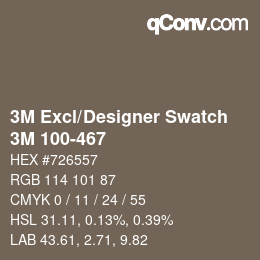 カラーコード: 3M Excl/Designer Swatch - 3M 100-467 | qconv.com