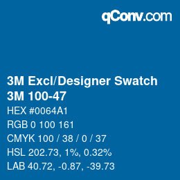 Code couleur: 3M Excl/Designer Swatch - 3M 100-47 | qconv.com