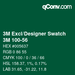 Código de color: 3M Excl/Designer Swatch - 3M 100-56 | qconv.com