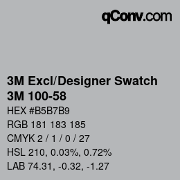 Farbcode: 3M Excl/Designer Swatch - 3M 100-58 | qconv.com