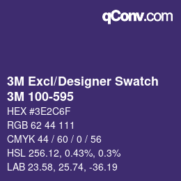 Farbcode: 3M Excl/Designer Swatch - 3M 100-595 | qconv.com