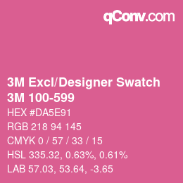 Farbcode: 3M Excl/Designer Swatch - 3M 100-599 | qconv.com