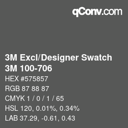 Farbcode: 3M Excl/Designer Swatch - 3M 100-706 | qconv.com