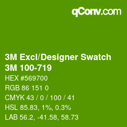 Farbcode: 3M Excl/Designer Swatch - 3M 100-719 | qconv.com