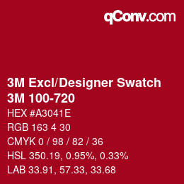 Farbcode: 3M Excl/Designer Swatch - 3M 100-720 | qconv.com