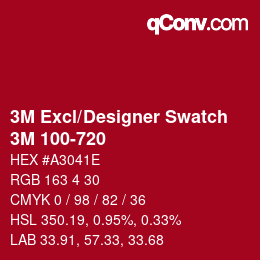 Code couleur: 3M Excl/Designer Swatch - 3M 100-720 | qconv.com