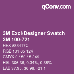 Farbcode: 3M Excl/Designer Swatch - 3M 100-721 | qconv.com