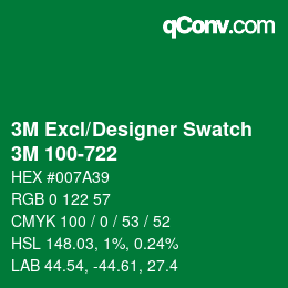 Código de color: 3M Excl/Designer Swatch - 3M 100-722 | qconv.com