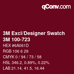 Farbcode: 3M Excl/Designer Swatch - 3M 100-723 | qconv.com