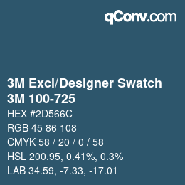 カラーコード: 3M Excl/Designer Swatch - 3M 100-725 | qconv.com