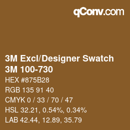 Código de color: 3M Excl/Designer Swatch - 3M 100-730 | qconv.com