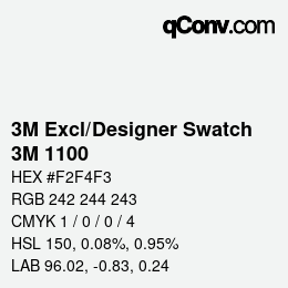 Color code: 3M Excl/Designer Swatch - 3M 1100 | qconv.com