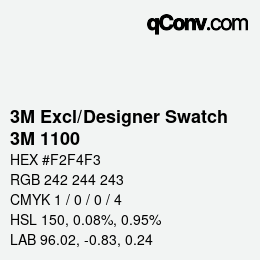 Código de color: 3M Excl/Designer Swatch - 3M 1100 | qconv.com