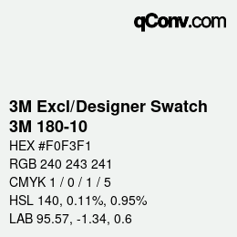 カラーコード: 3M Excl/Designer Swatch - 3M 180-10 | qconv.com