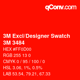 Color code: 3M Excl/Designer Swatch - 3M 3484 | qconv.com