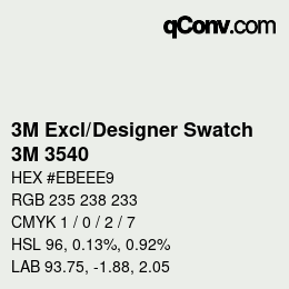 Color code: 3M Excl/Designer Swatch - 3M 3540 | qconv.com