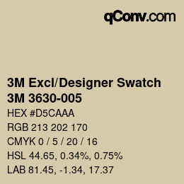 Color code: 3M Excl/Designer Swatch - 3M 3630-005 | qconv.com