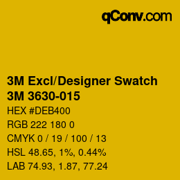 Code couleur: 3M Excl/Designer Swatch - 3M 3630-015 | qconv.com