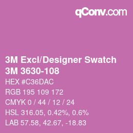 Código de color: 3M Excl/Designer Swatch - 3M 3630-108 | qconv.com