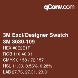 Farbcode: 3M Excl/Designer Swatch - 3M 3630-109 | qconv.com