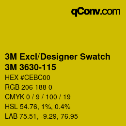 Code couleur: 3M Excl/Designer Swatch - 3M 3630-115 | qconv.com