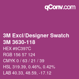 Farbcode: 3M Excl/Designer Swatch - 3M 3630-118 | qconv.com