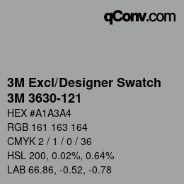 Code couleur: 3M Excl/Designer Swatch - 3M 3630-121 | qconv.com