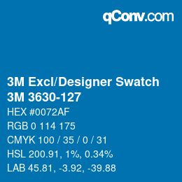 Code couleur: 3M Excl/Designer Swatch - 3M 3630-127 | qconv.com