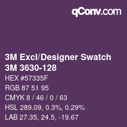 Farbcode: 3M Excl/Designer Swatch - 3M 3630-128 | qconv.com