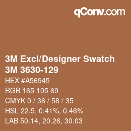 Farbcode: 3M Excl/Designer Swatch - 3M 3630-129 | qconv.com