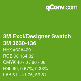 Farbcode: 3M Excl/Designer Swatch - 3M 3630-136 | qconv.com