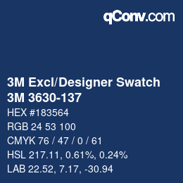 Code couleur: 3M Excl/Designer Swatch - 3M 3630-137 | qconv.com