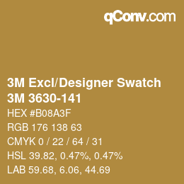 Code couleur: 3M Excl/Designer Swatch - 3M 3630-141 | qconv.com